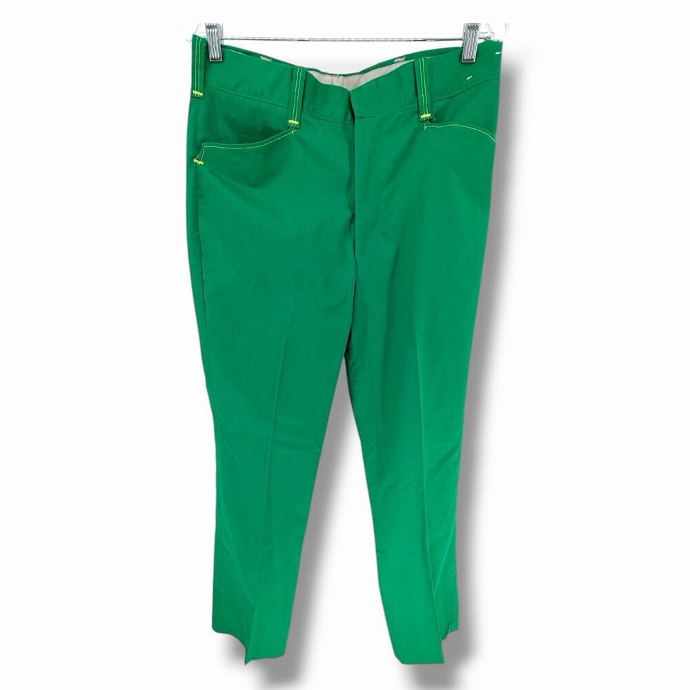 70s Protexall "Bumblebee" Green Work Pants‎ Men's 32 x 33 USA Made Work Wear